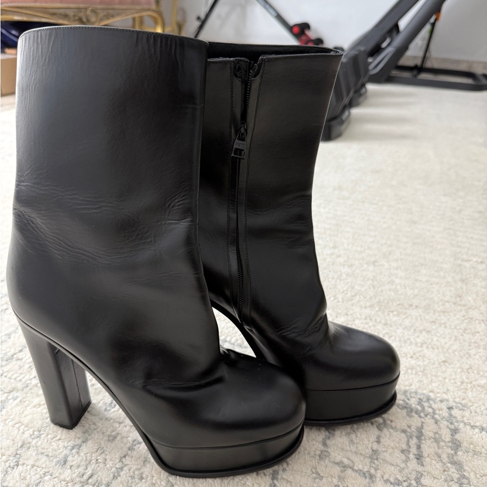Alexander McQueen Wmns Platform Ankle Boot 'Black' - size 41